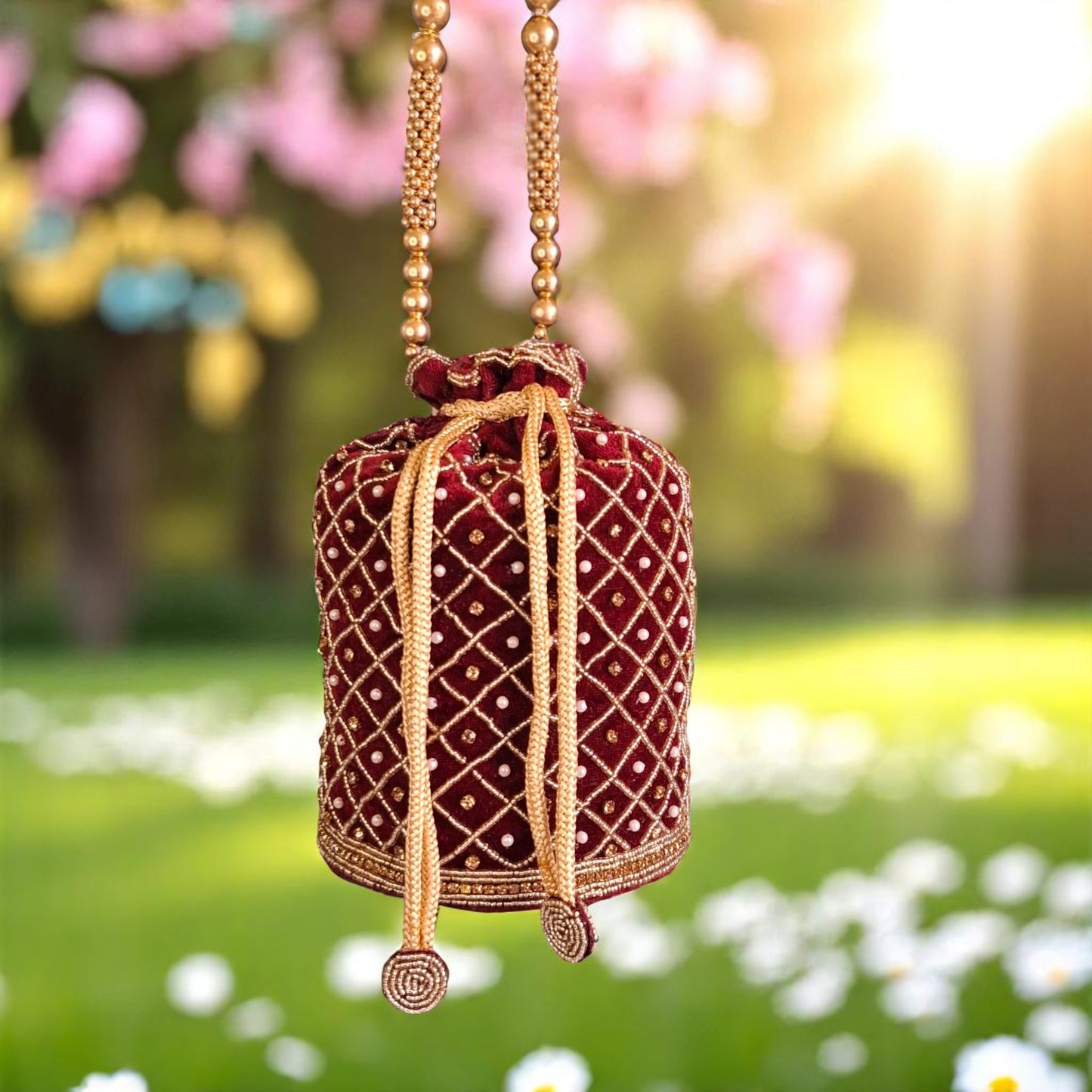 Maroon Riya Potli