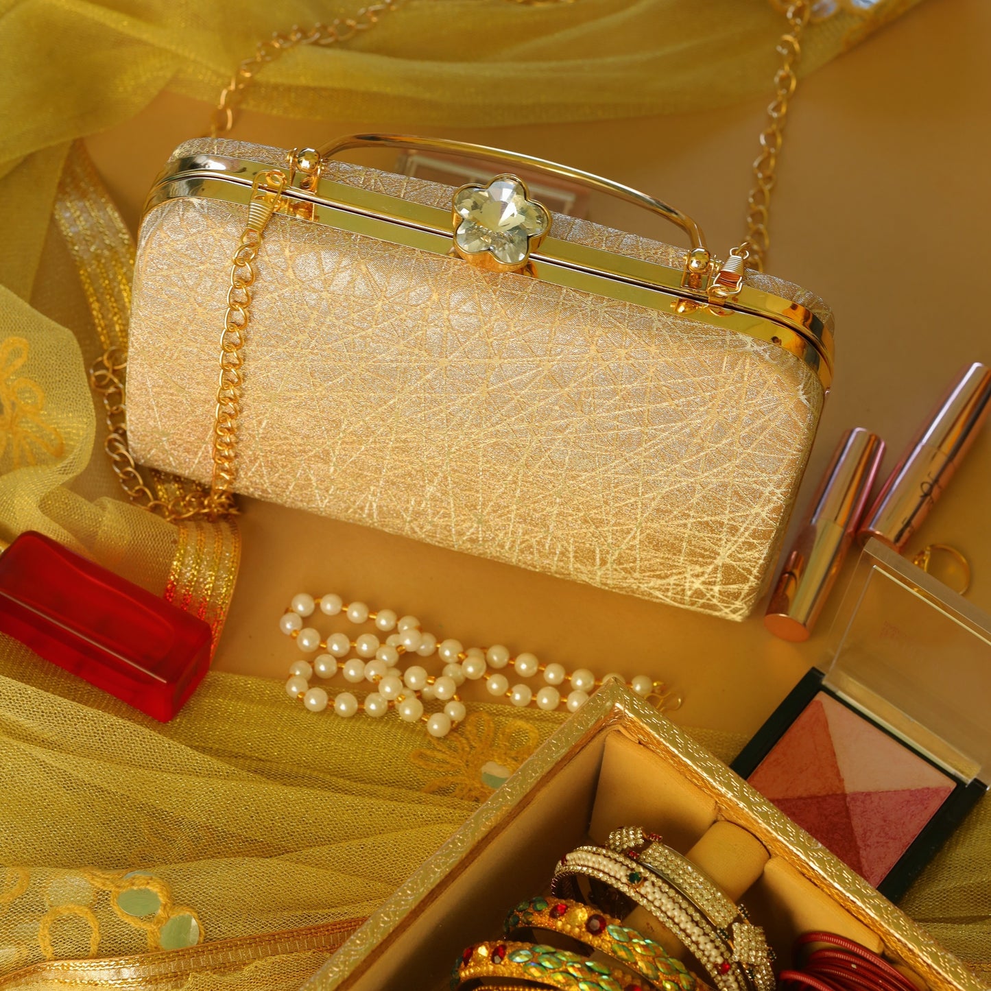 beige clutch designer