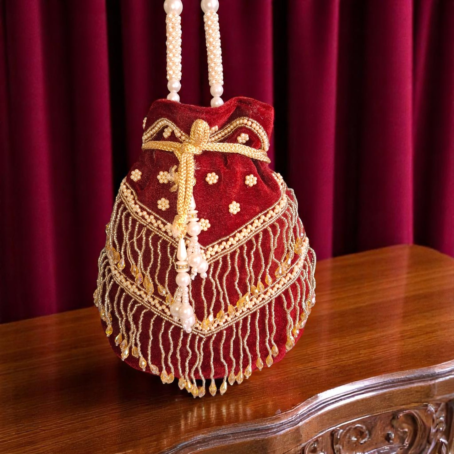 Maroon Surabhi Potli