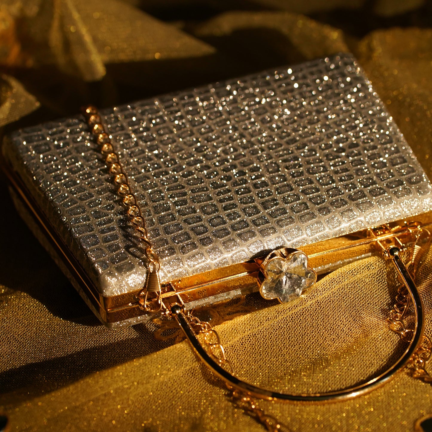 designer gold clutch