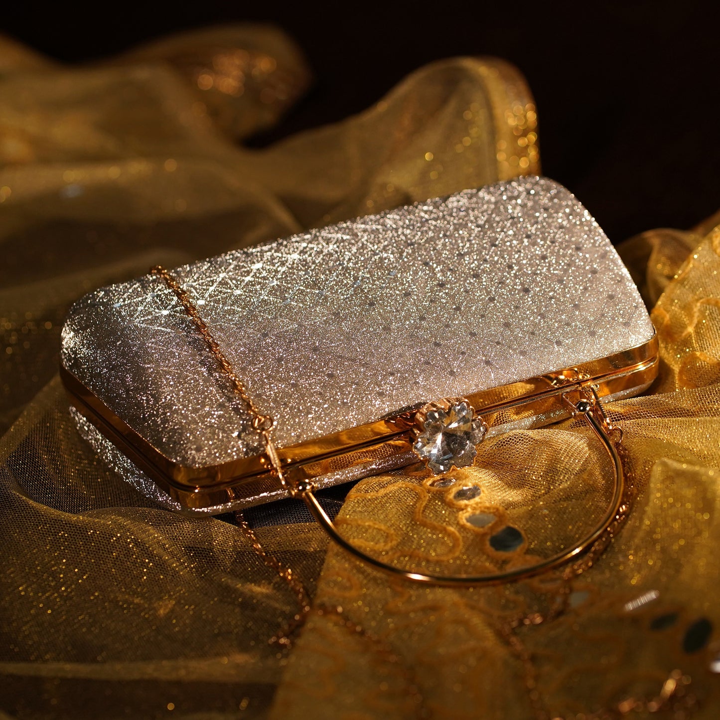 gold hand purse
