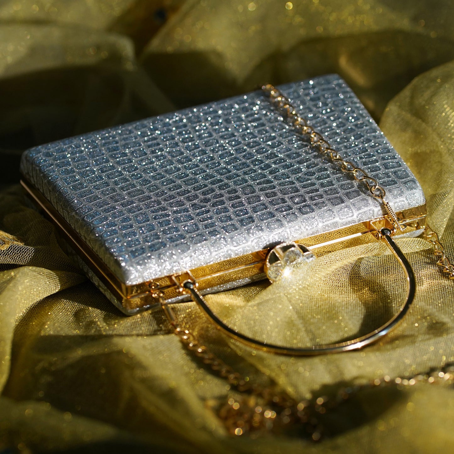 silver wedding purse