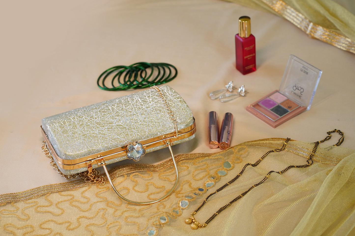 silver clutch bag bridal