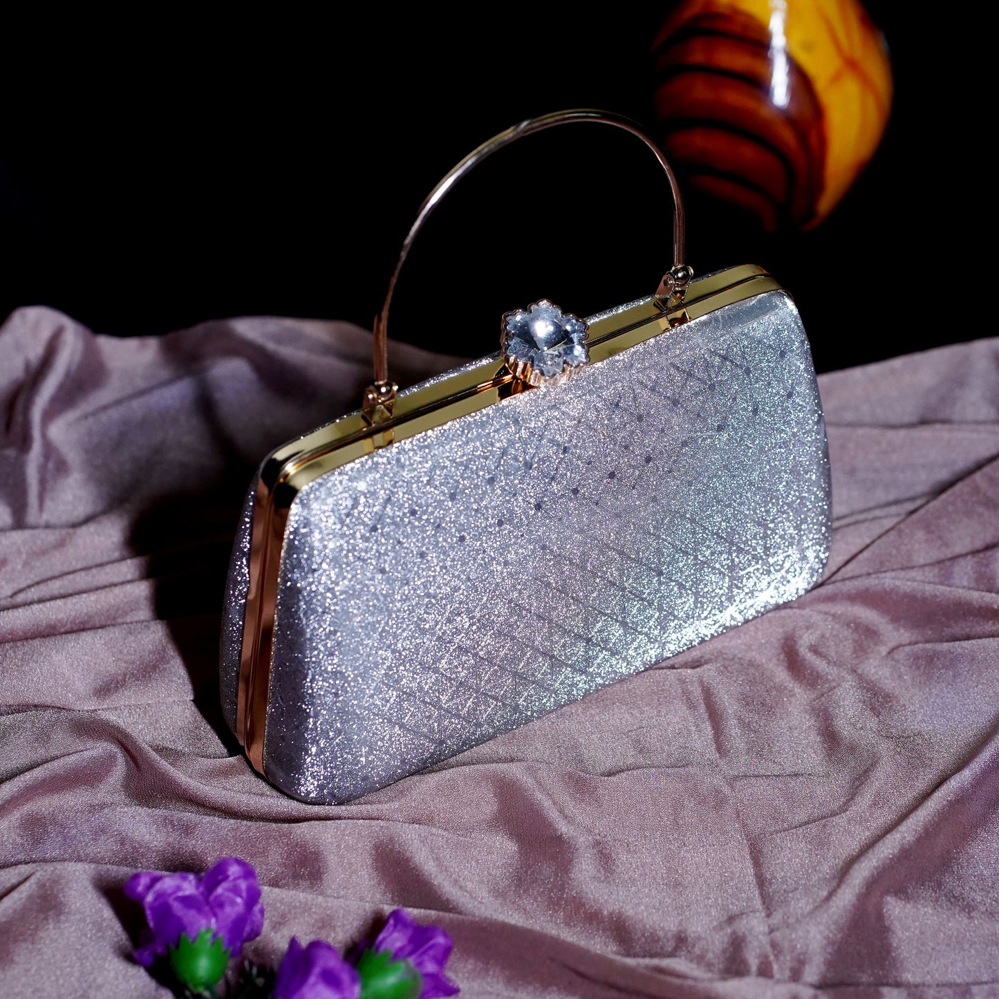 gold hand purse
