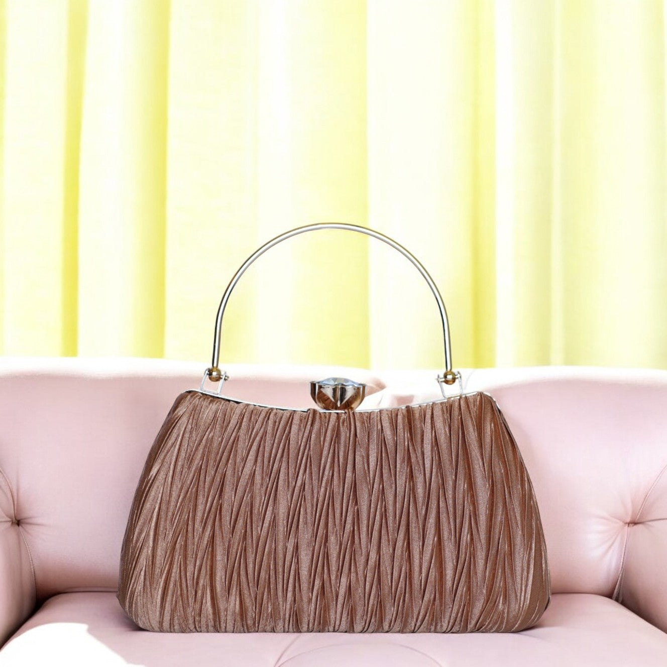 brown designer clutch bag