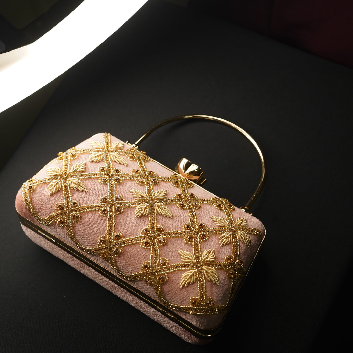 Pink Kaveri Designer Clutch