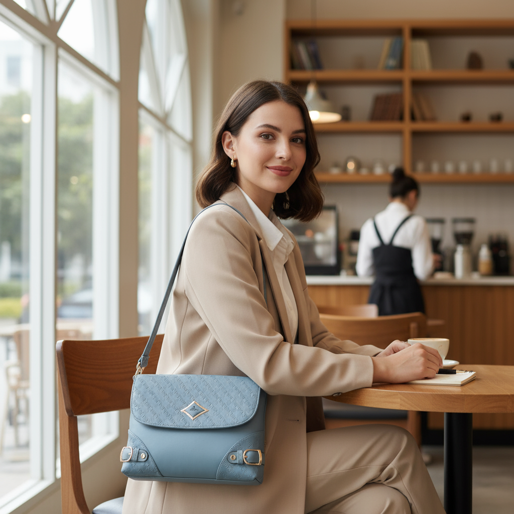 Classic Sky Blue Sling Bag