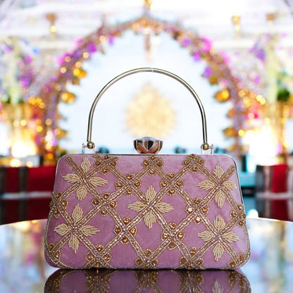 Pink Kaveri Designer Clutch