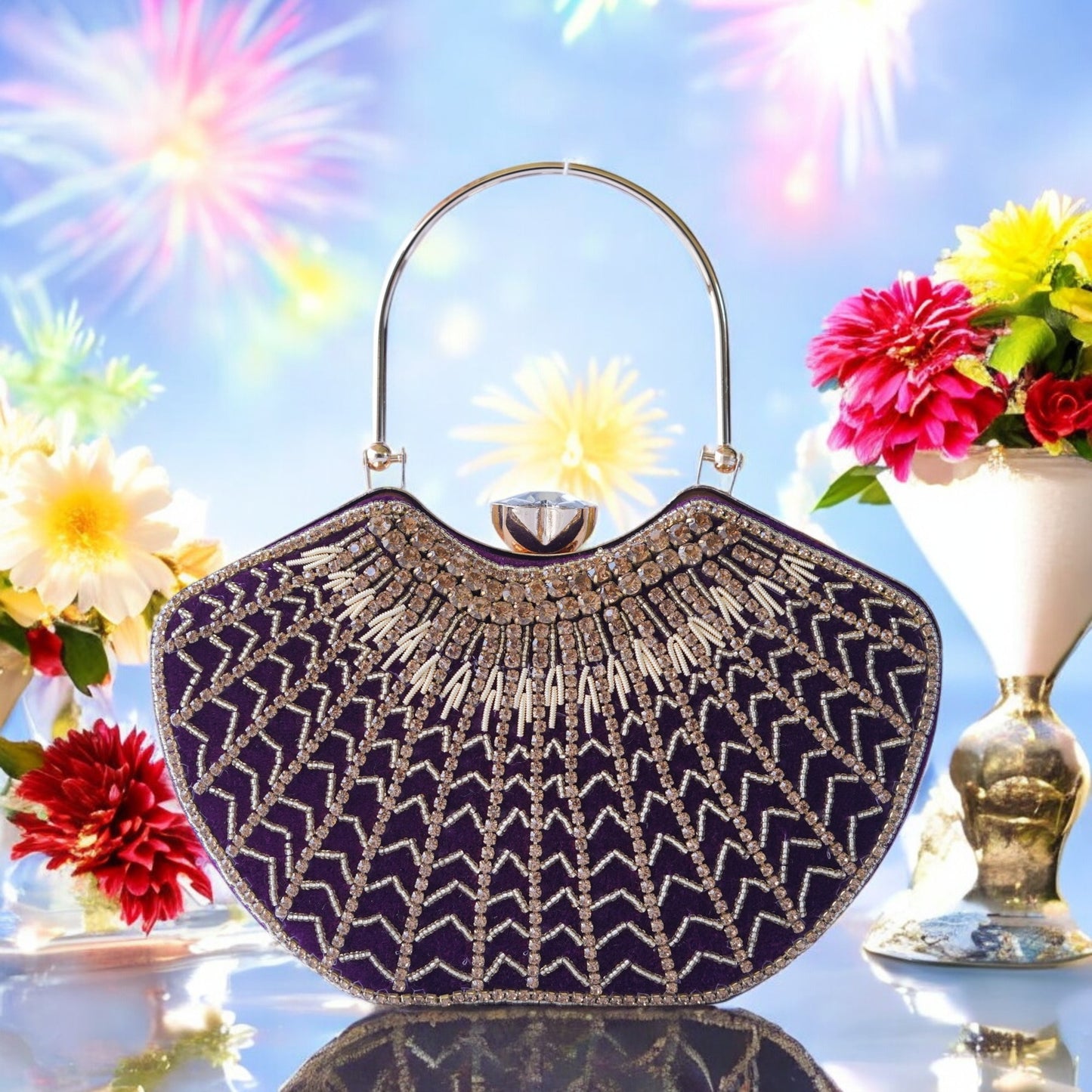 Purple Lavanya Designer Clutch
