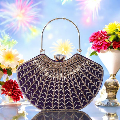 Purple Lavanya Designer Clutch