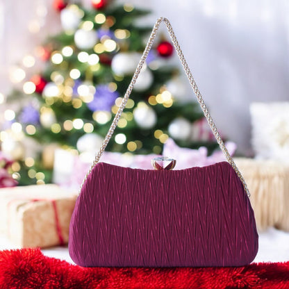 Maroon Grace Clutch