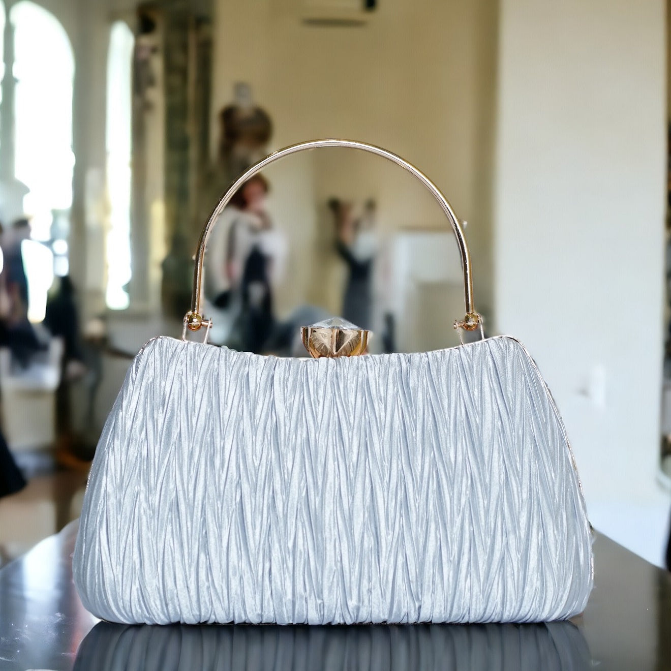 Light Blue Grace Clutch