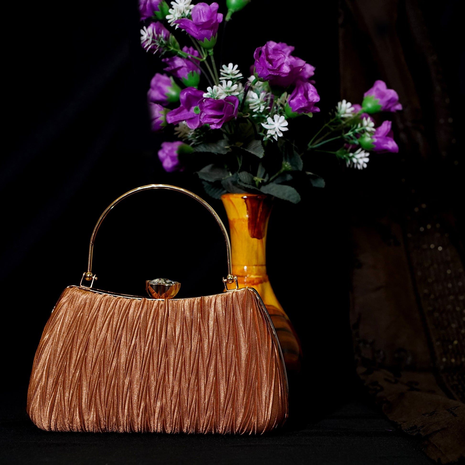 brown designer clutch bag