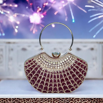 Maroon Lavanya Designer Clutch