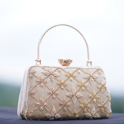 Golden Kaveri Designer Clutch