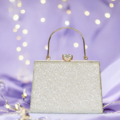 Golden Kavya Square Clutch