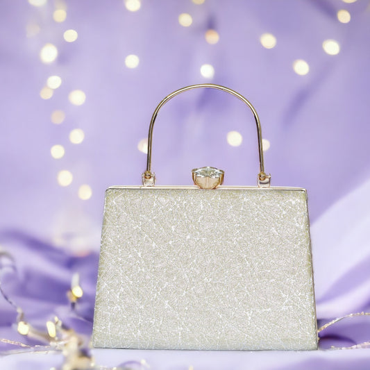Golden Kavya Square Clutch