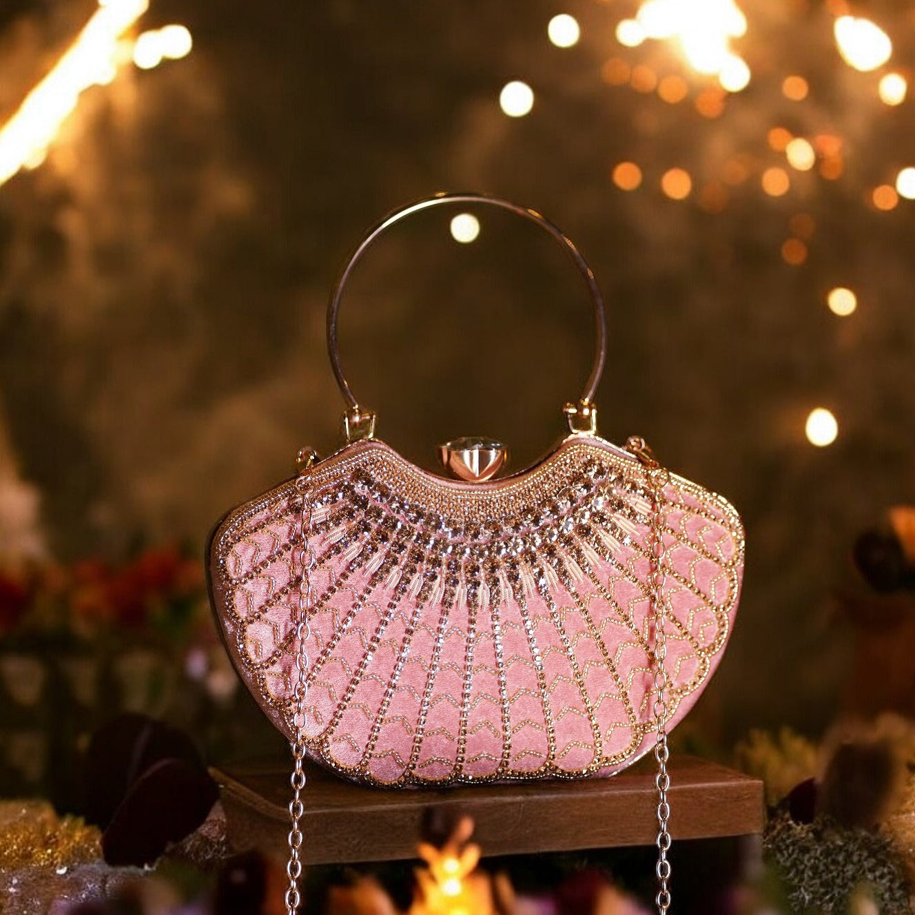 Pink Lavanya Designer Clutch