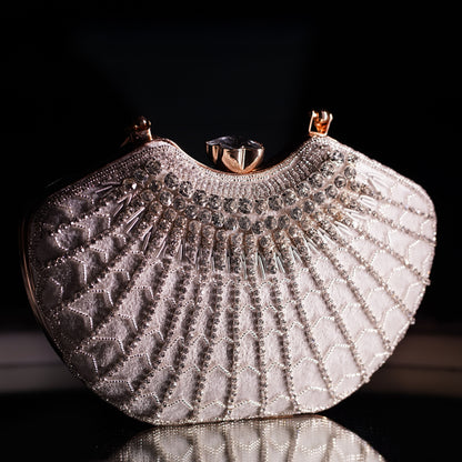 White Lavanya Designer Clutch