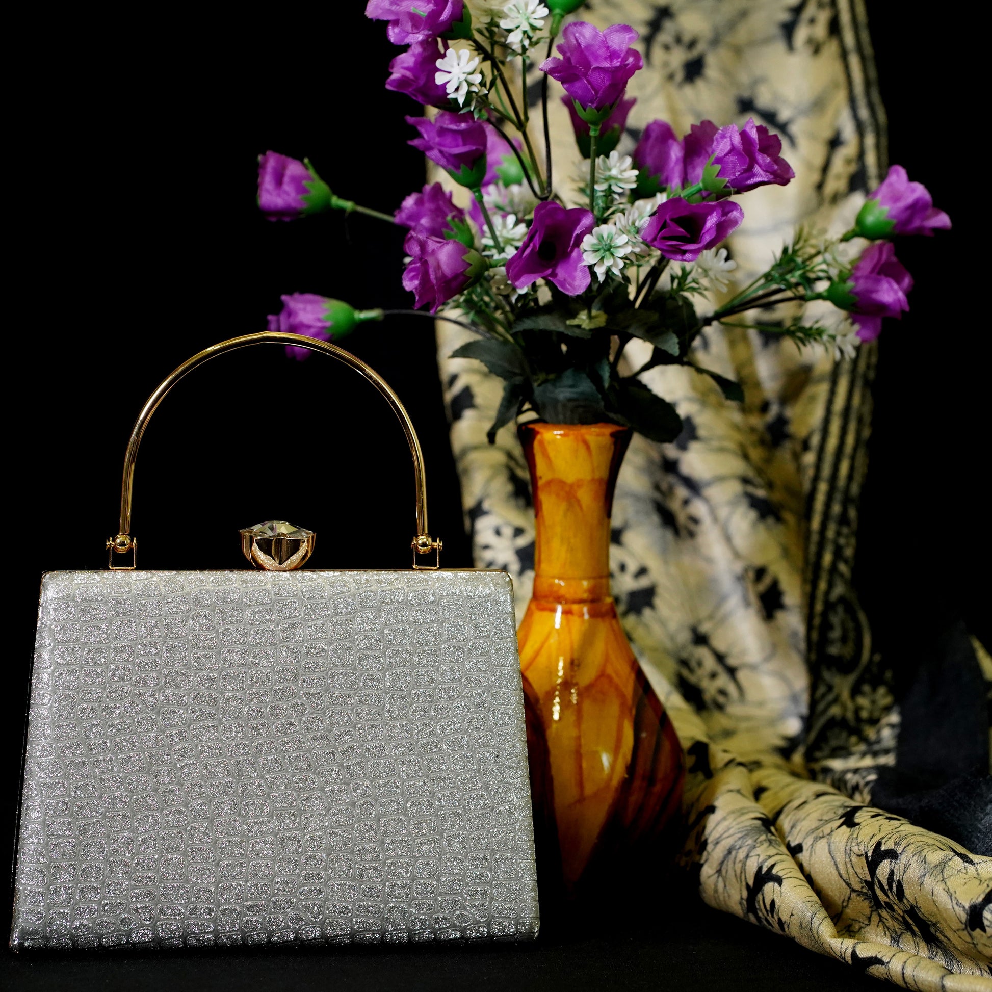 designer gold clutch