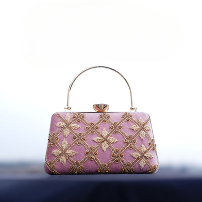 Pink Kaveri Designer Clutch