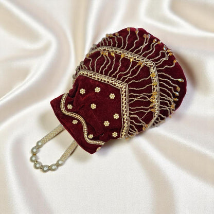 Maroon Surabhi Potli