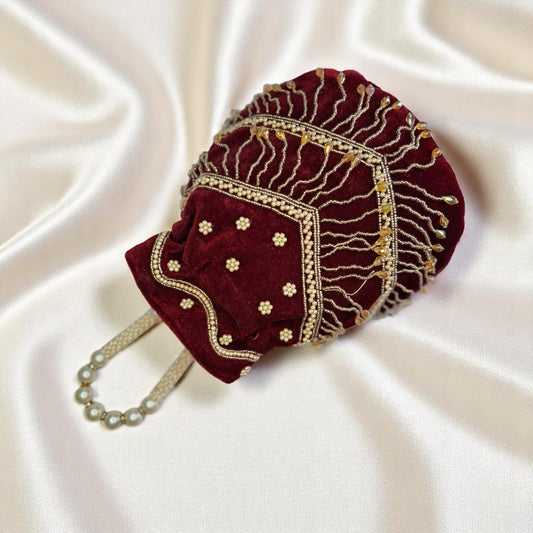 Maroon Surabhi Potli