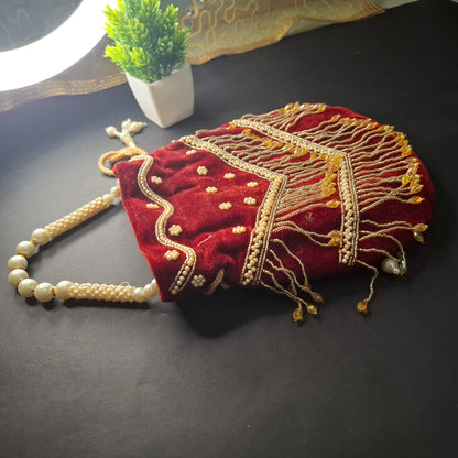Maroon Surabhi Potli