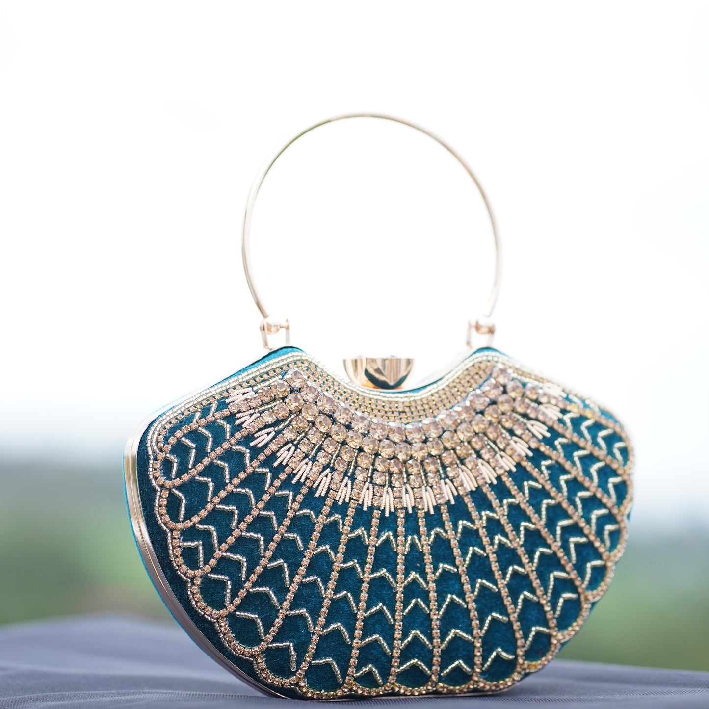 Blue Lavanya Designer Clutch