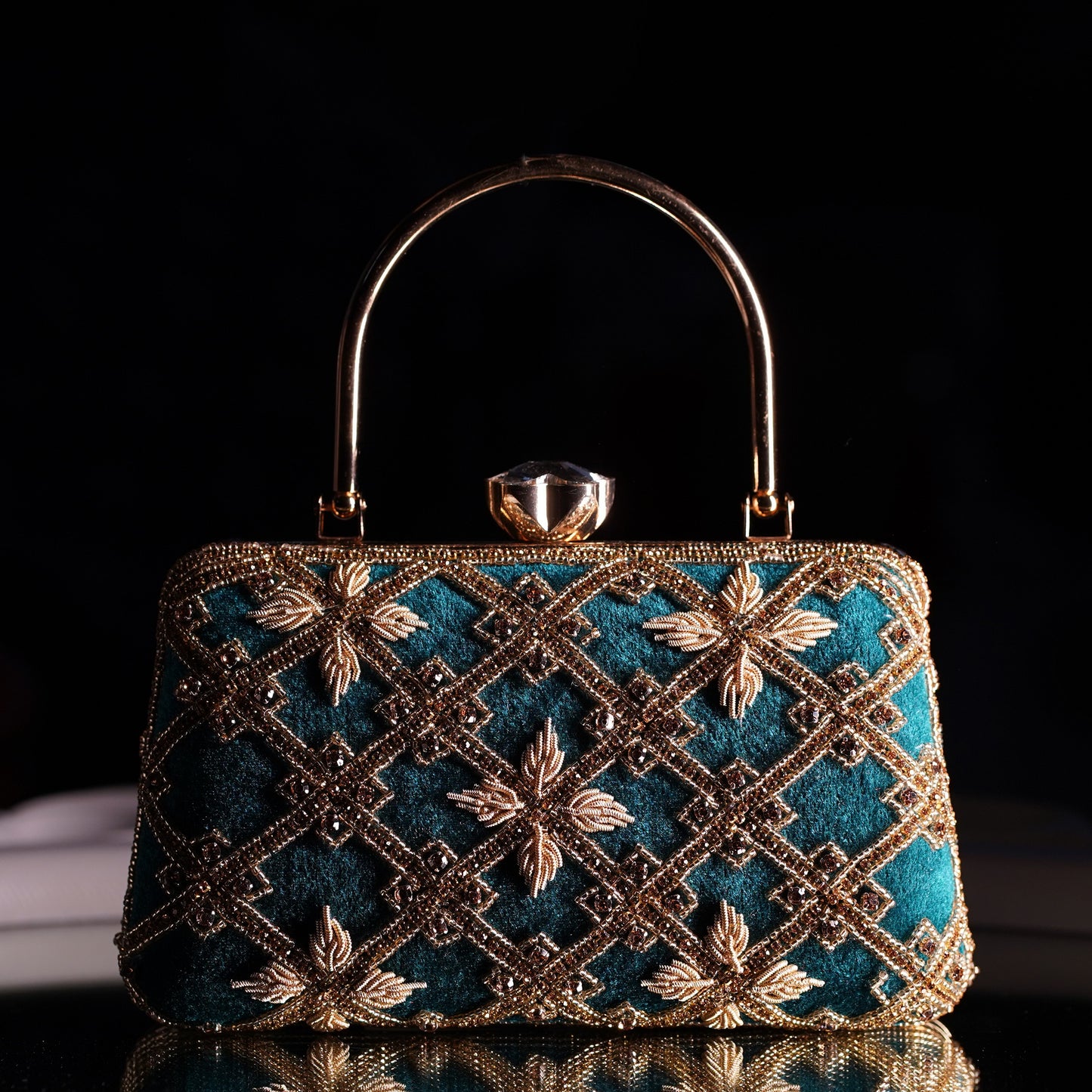 Blue Kaveri Designer Clutch