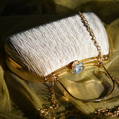 Cream Grace Clutch
