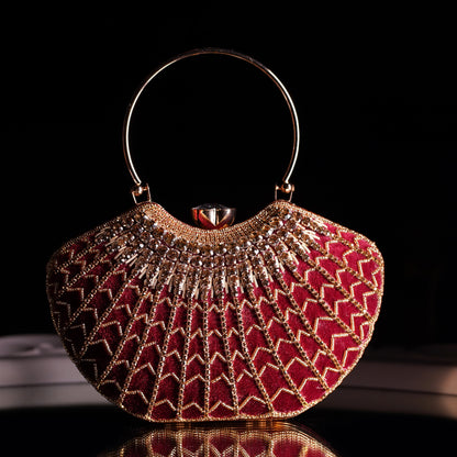 Maroon Lavanya Designer Clutch