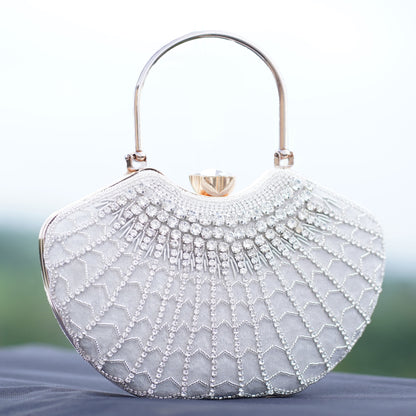 White Lavanya Designer Clutch