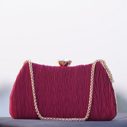 Maroon Grace Clutch
