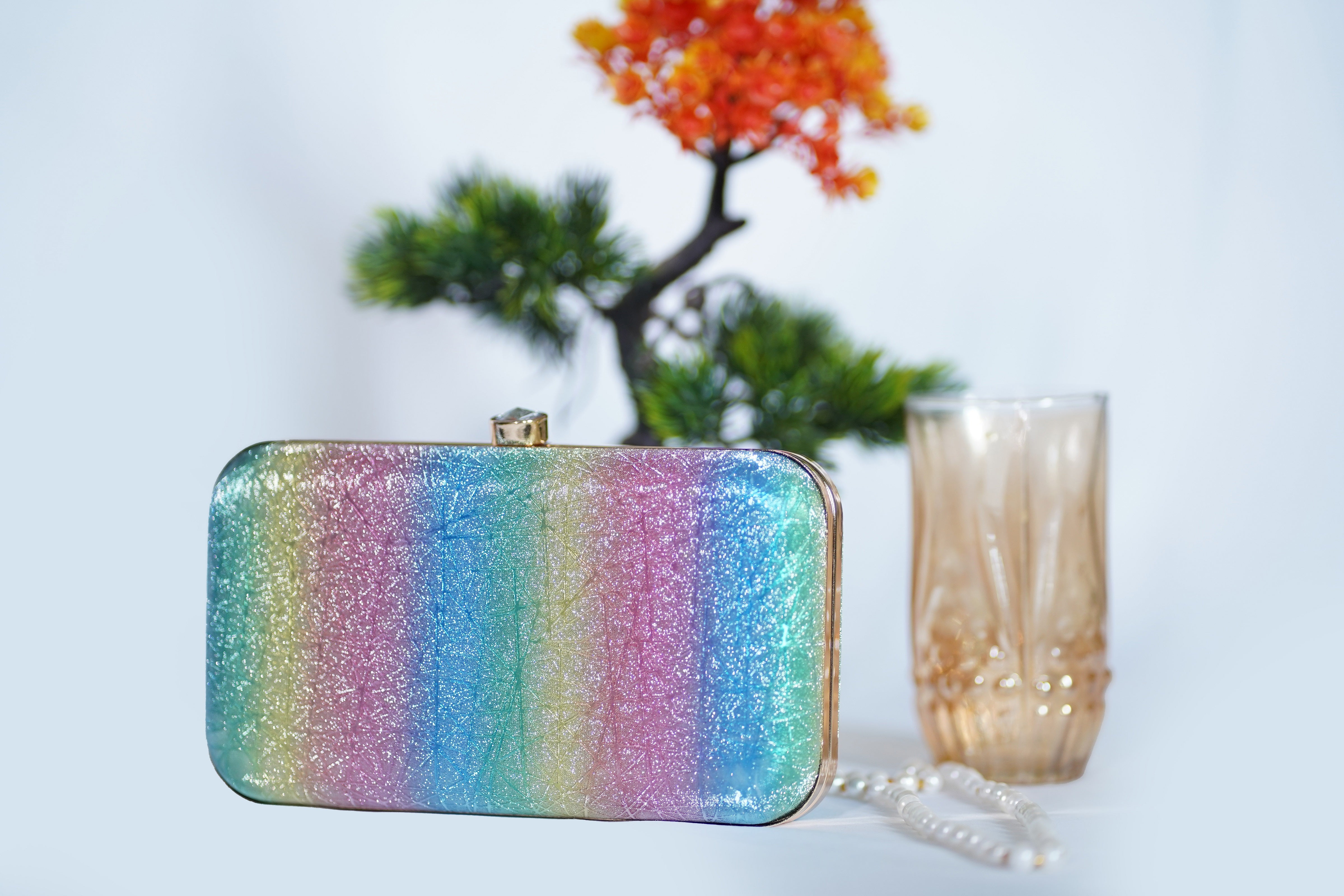 Multicolor clutch purse on sale