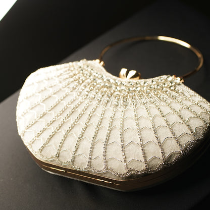 White Lavanya Designer Clutch