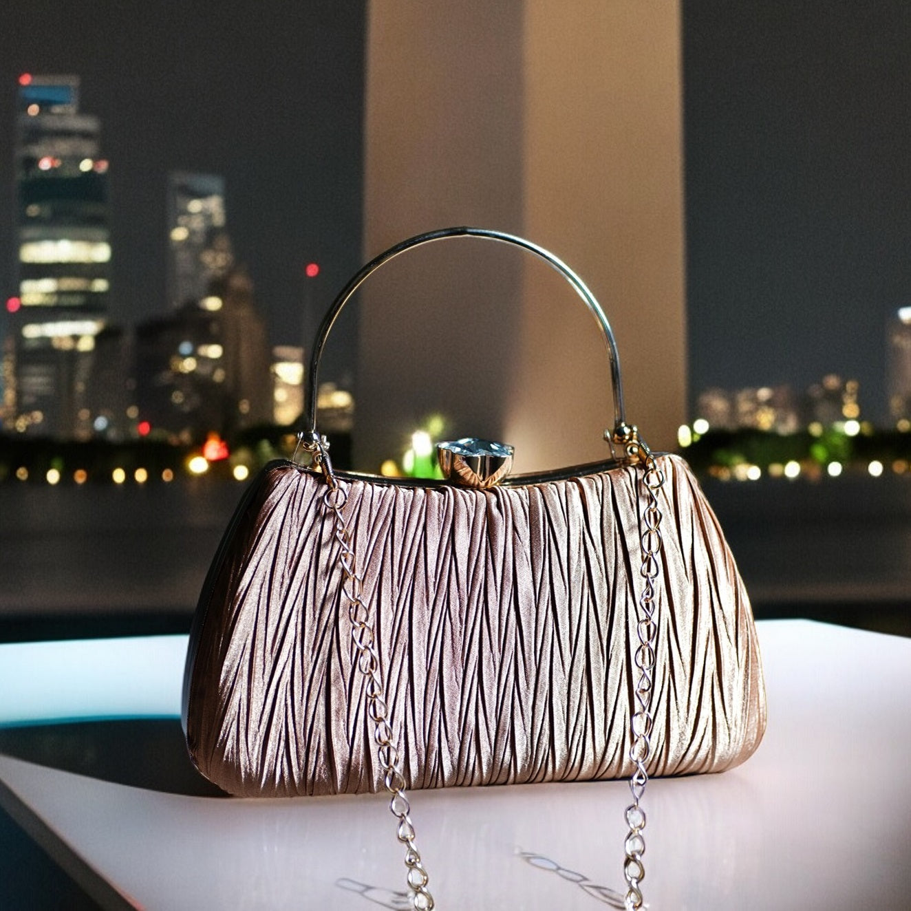 brown designer clutch bag