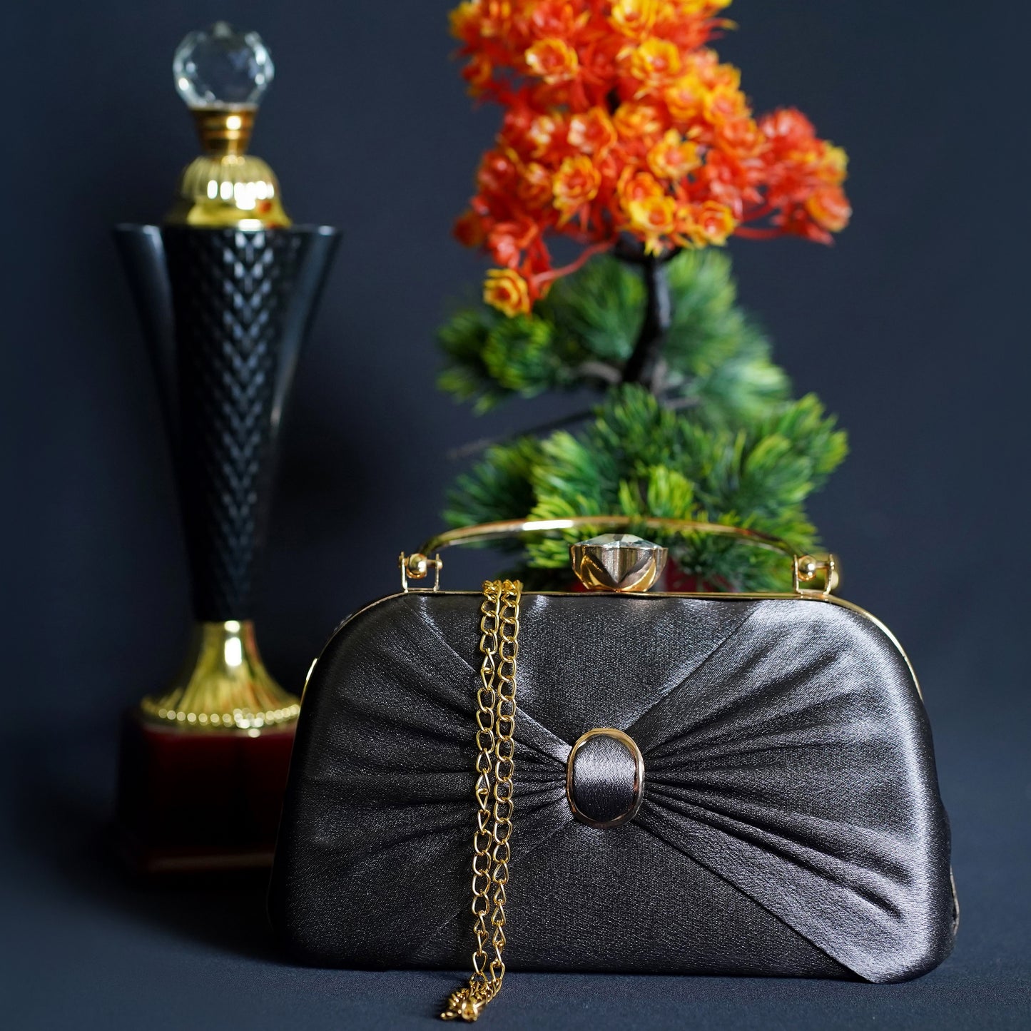 black wedding purse