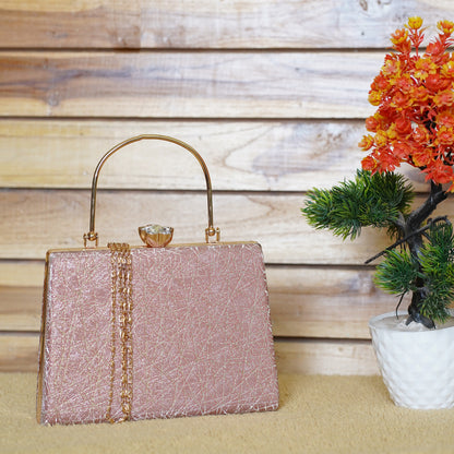 Pink Kavya Square Clutch