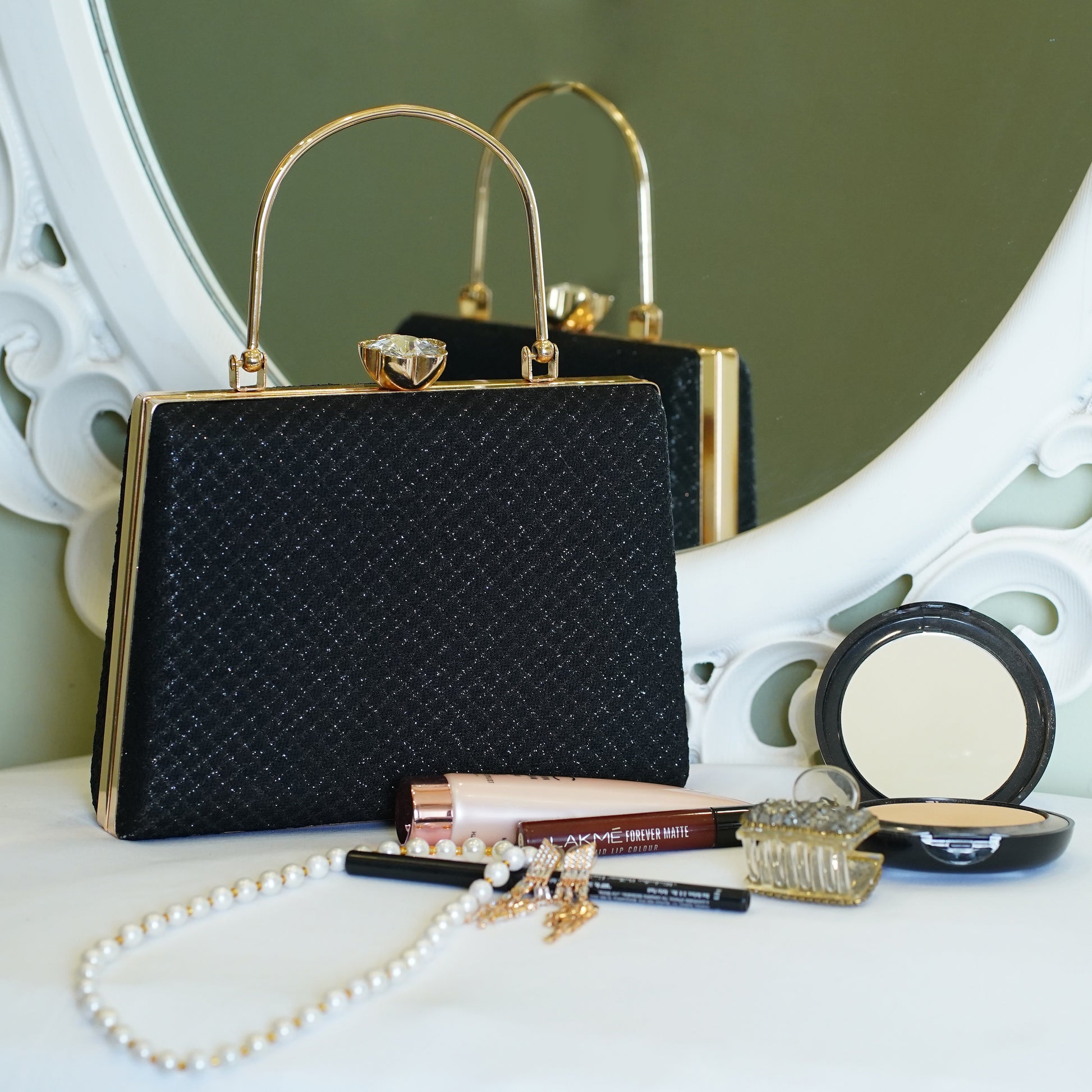 black clutch purse for wedding