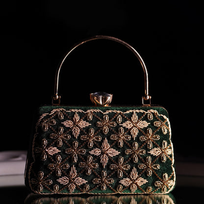 Green Kaveri Designer Clutch