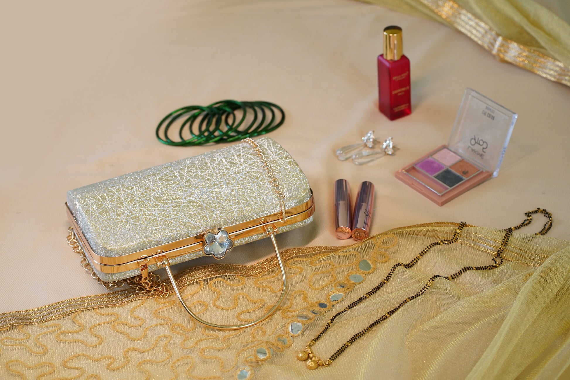 silver clutch bag bridal