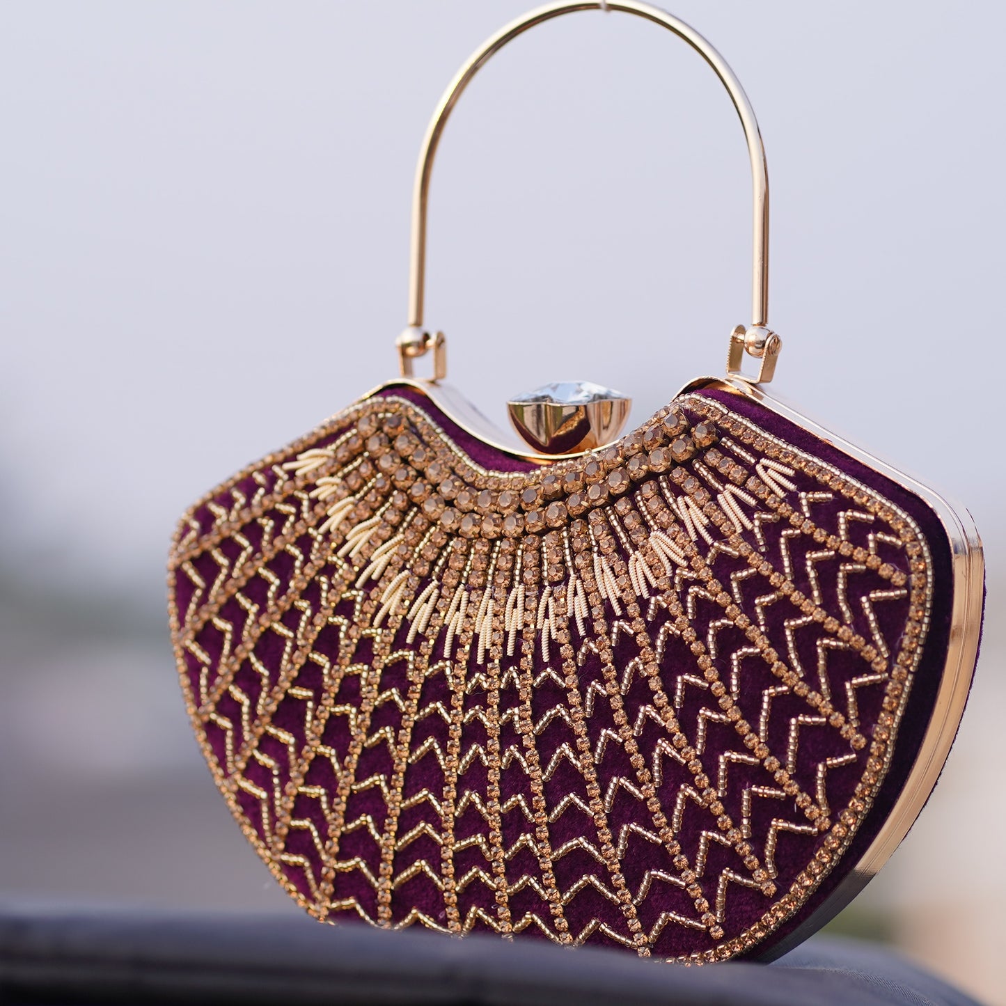 Purple Lavanya Designer Clutch