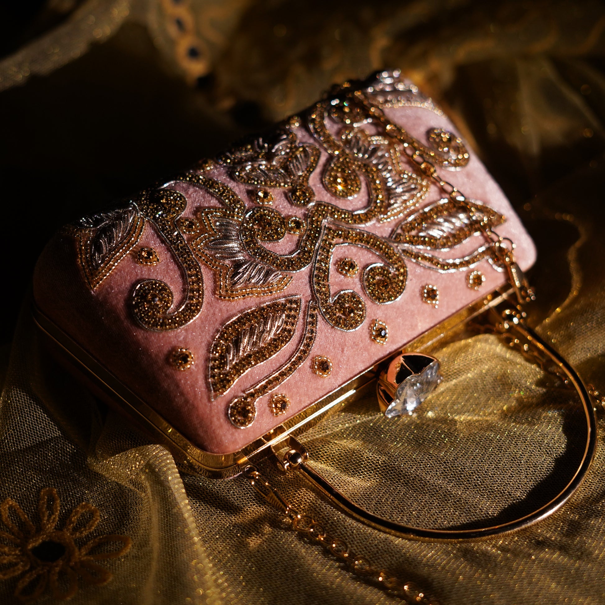 designer pink clutch
