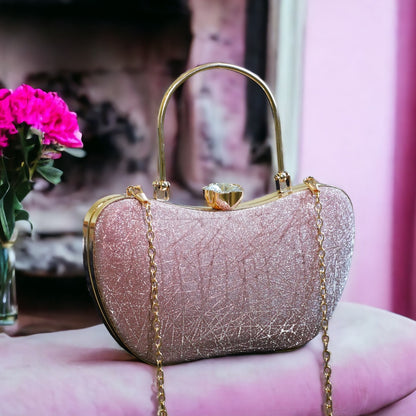 Pink Ava Apple Clutch