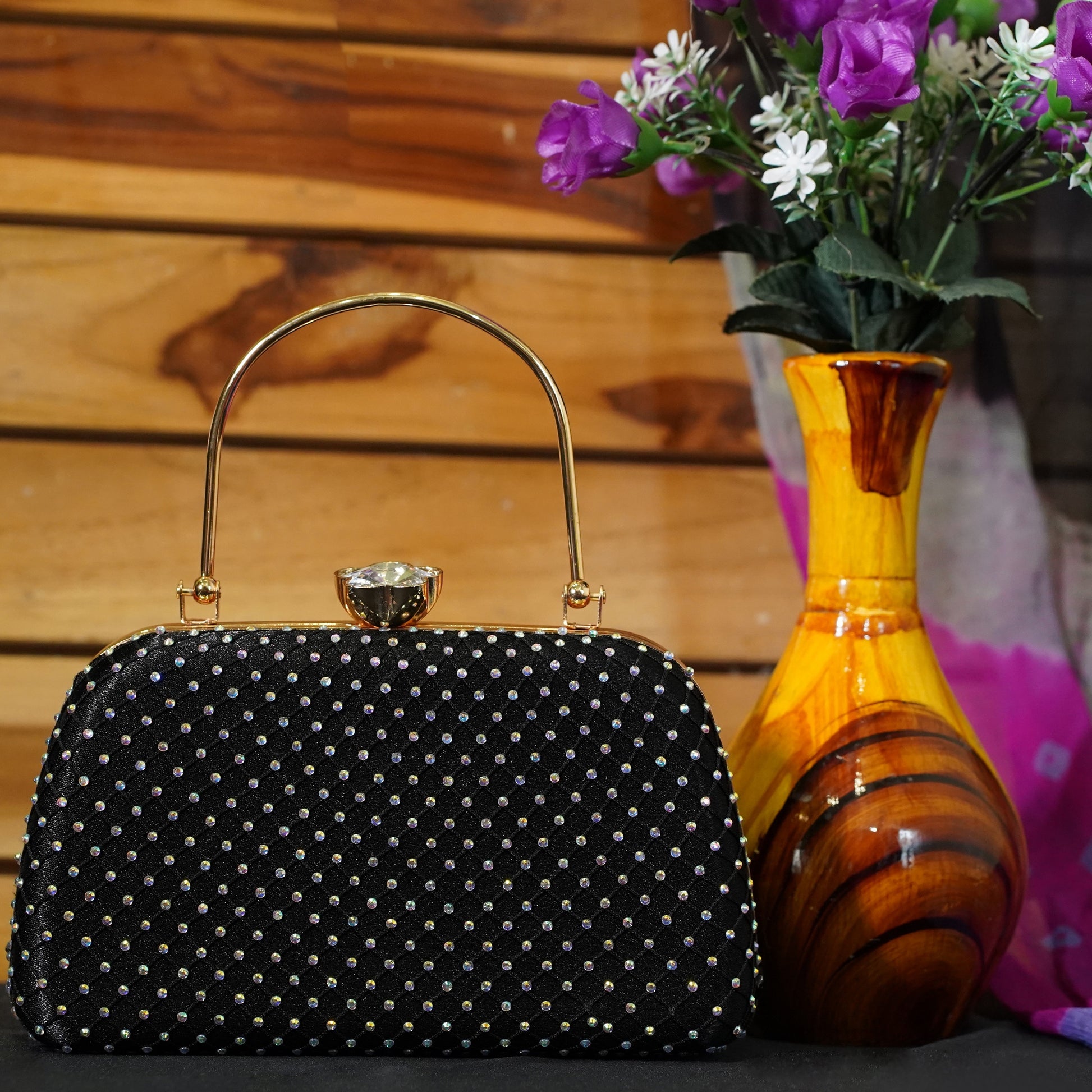 black clutch bag for wedding