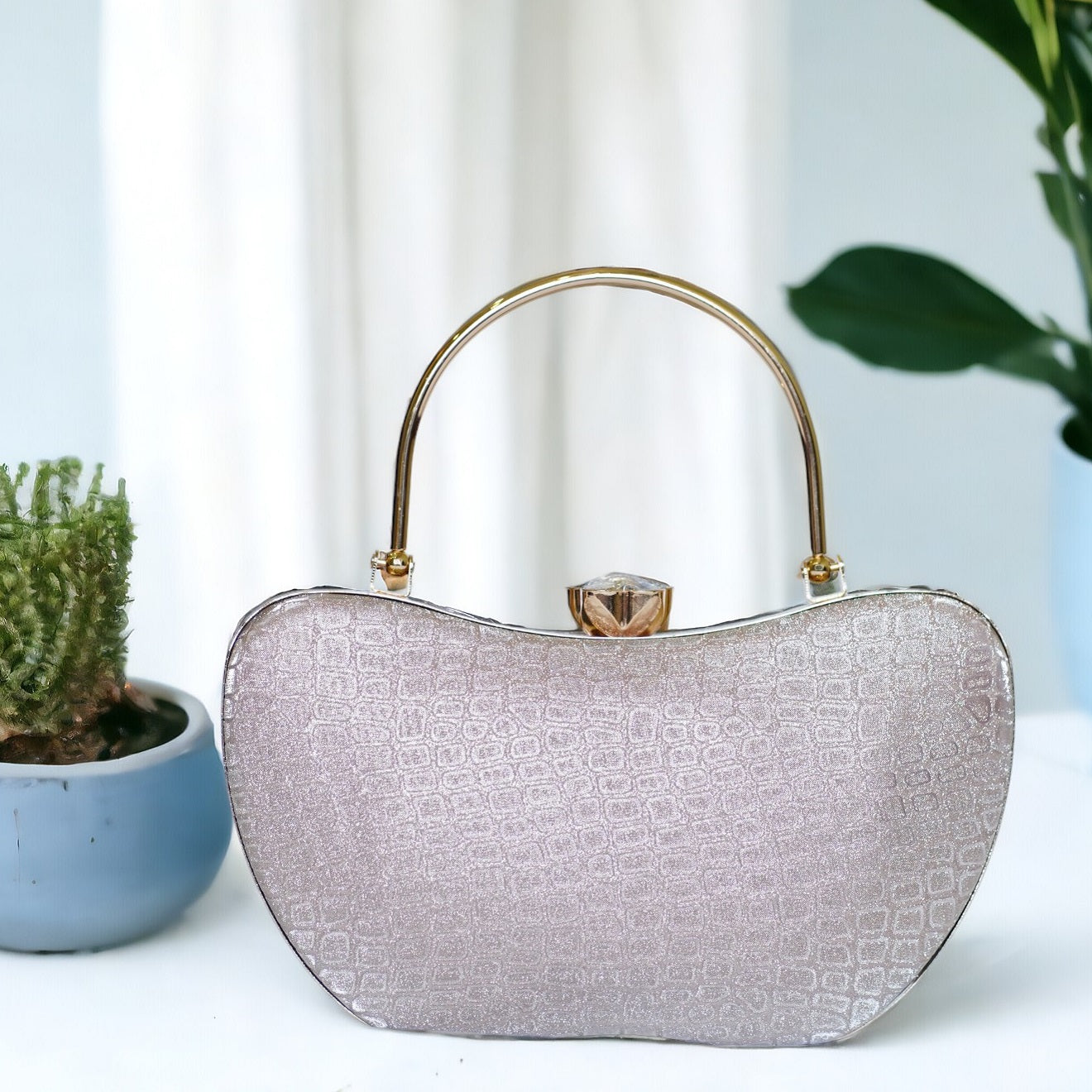 Golden Ava Apple Clutch