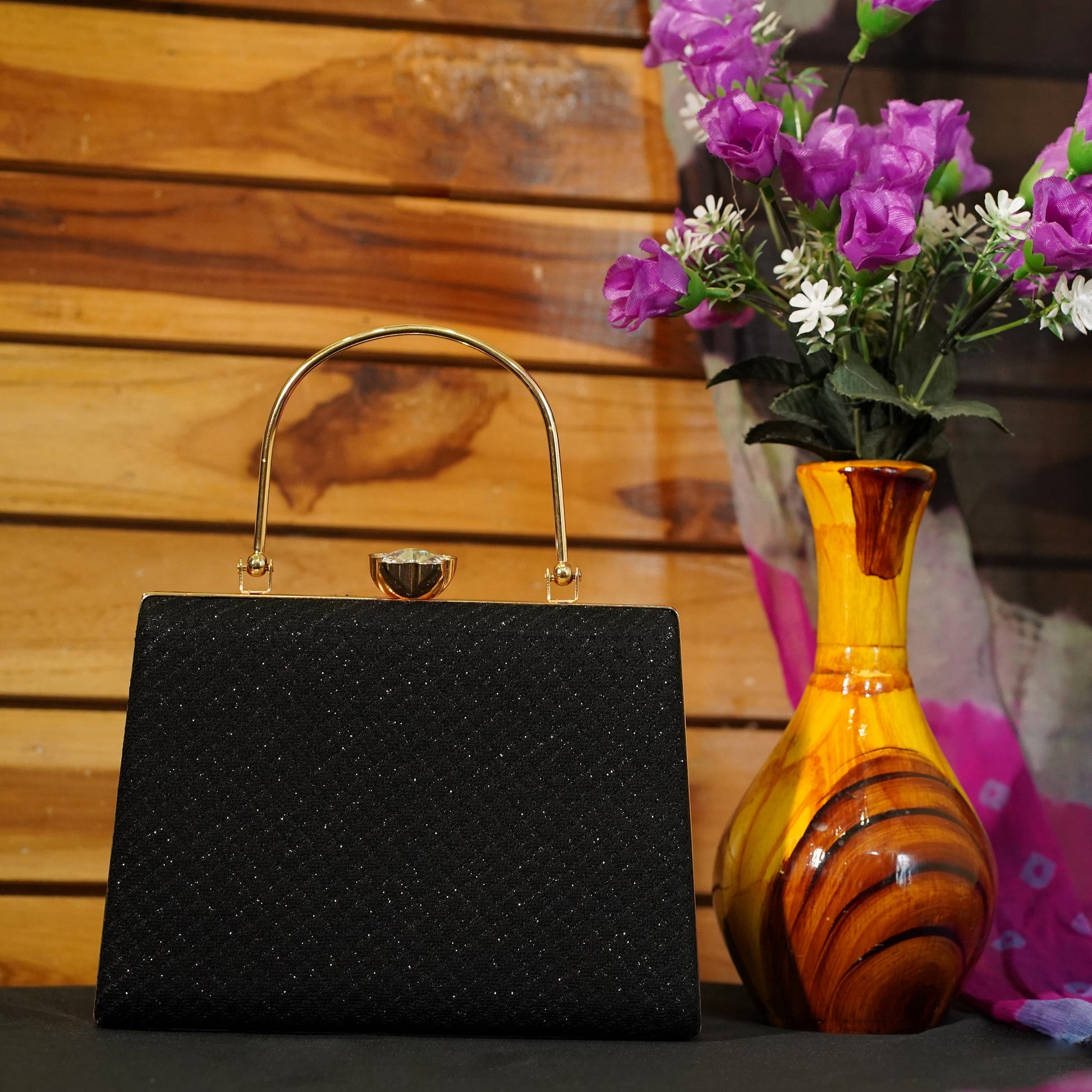 black clutch purse for wedding