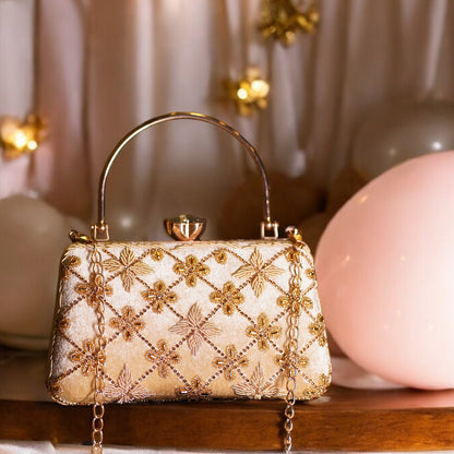 Golden Kaveri Designer Clutch