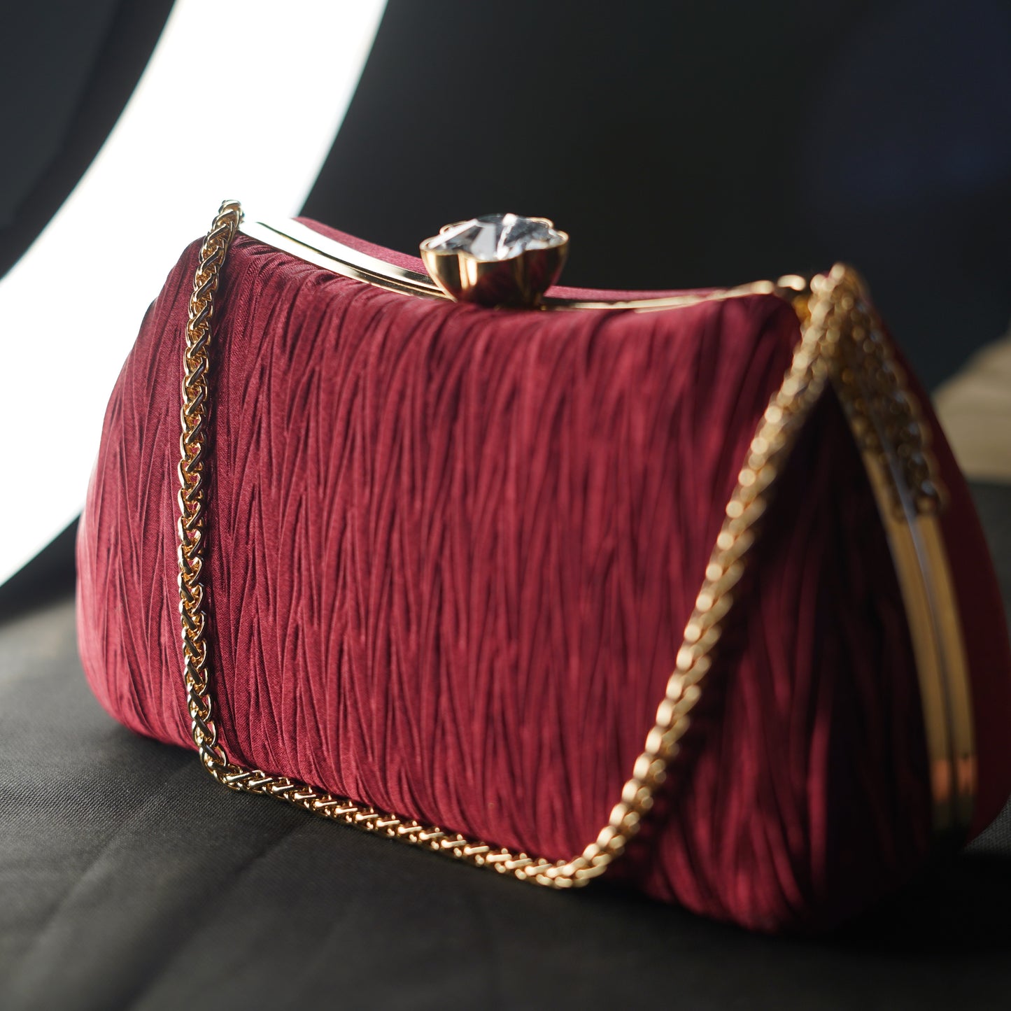 Maroon Grace Clutch